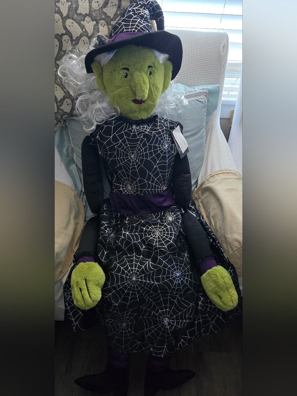 Isaac Mizrahi 5ft Halloween Life Sized Witch Pillow 